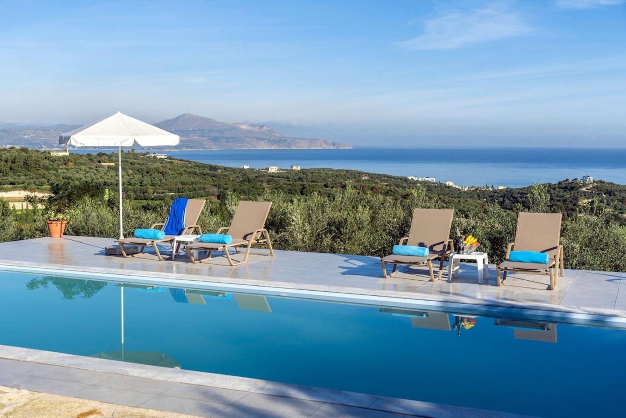 Villa Konstantinos Hilltop Vineyard Escape Almyrida  Bagian luar foto