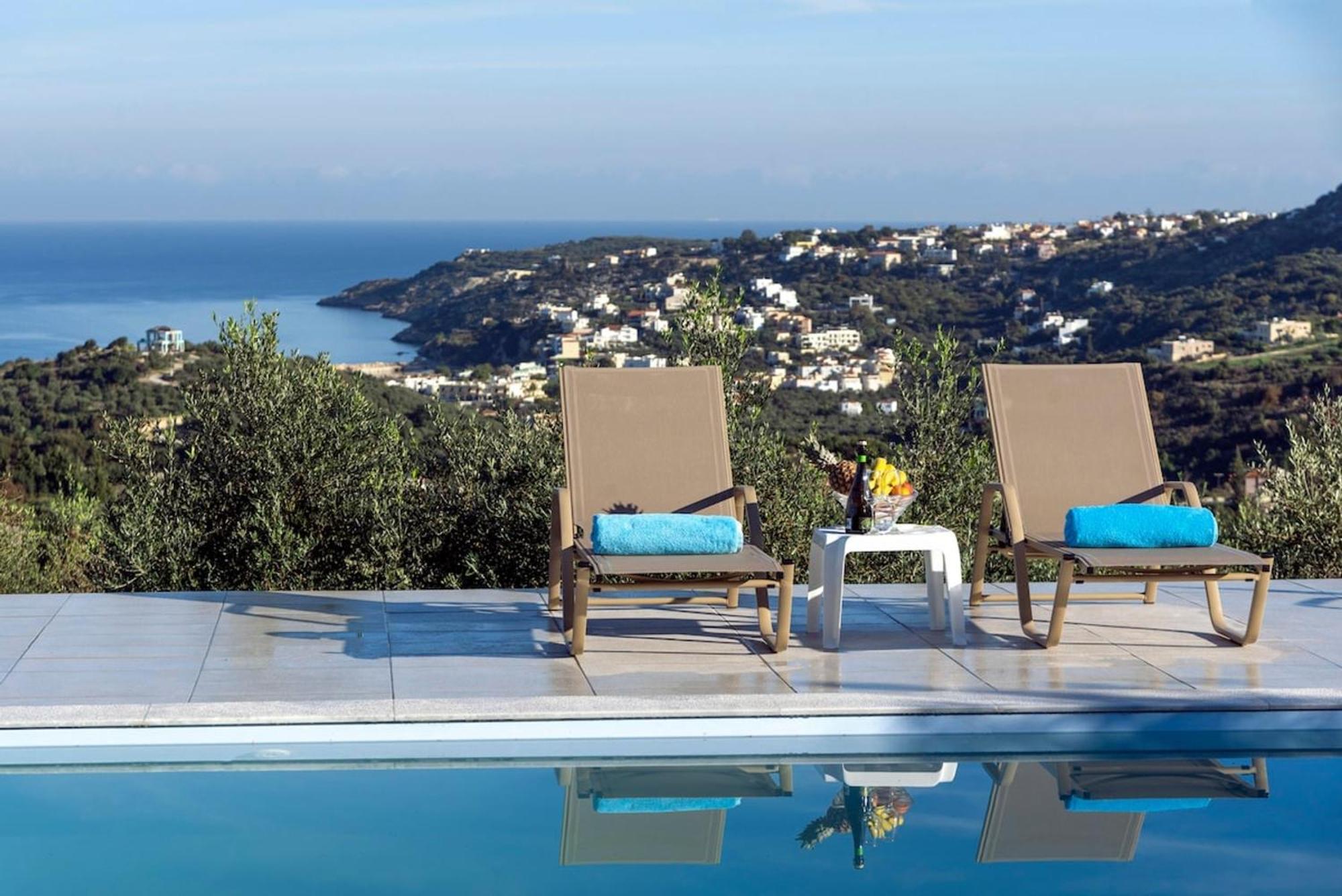 Villa Konstantinos Hilltop Vineyard Escape Almyrida  Bagian luar foto