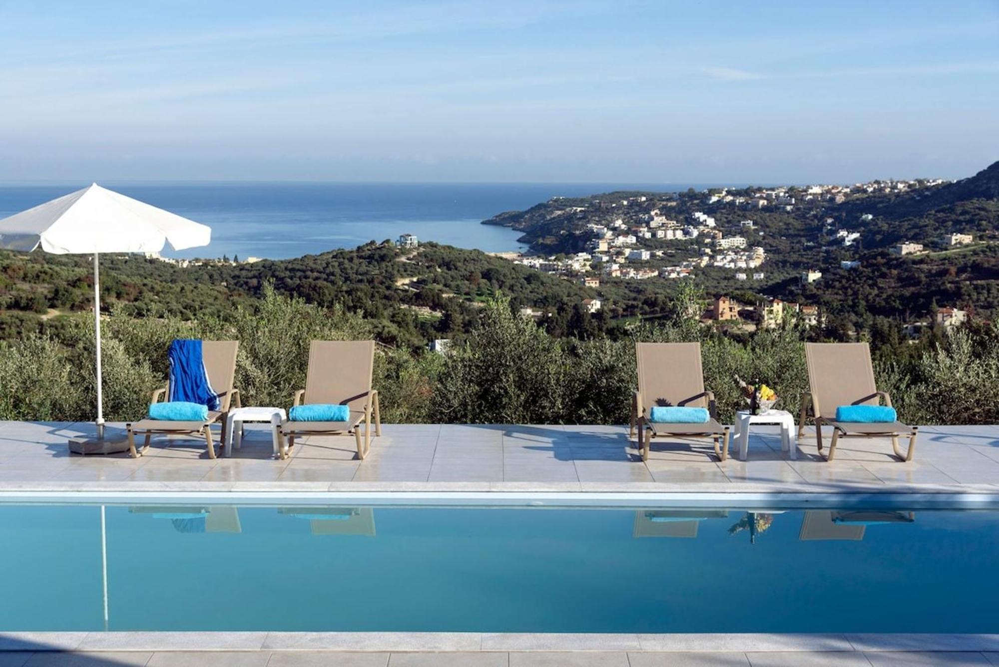Villa Konstantinos Hilltop Vineyard Escape Almyrida  Bagian luar foto