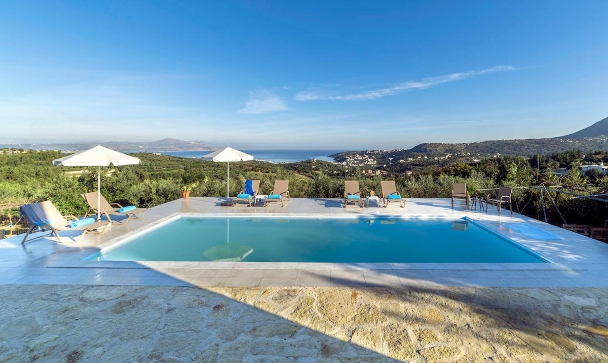 Villa Konstantinos Hilltop Vineyard Escape Almyrida  Bagian luar foto