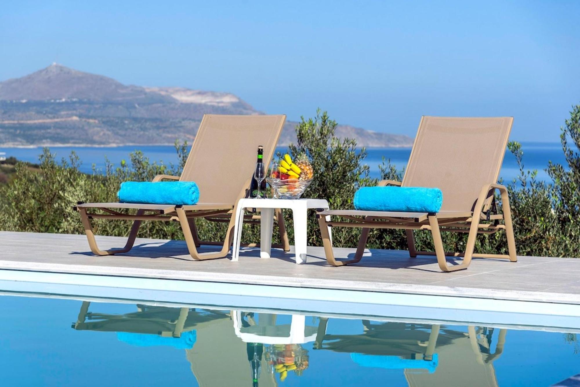 Villa Konstantinos Hilltop Vineyard Escape Almyrida  Bagian luar foto