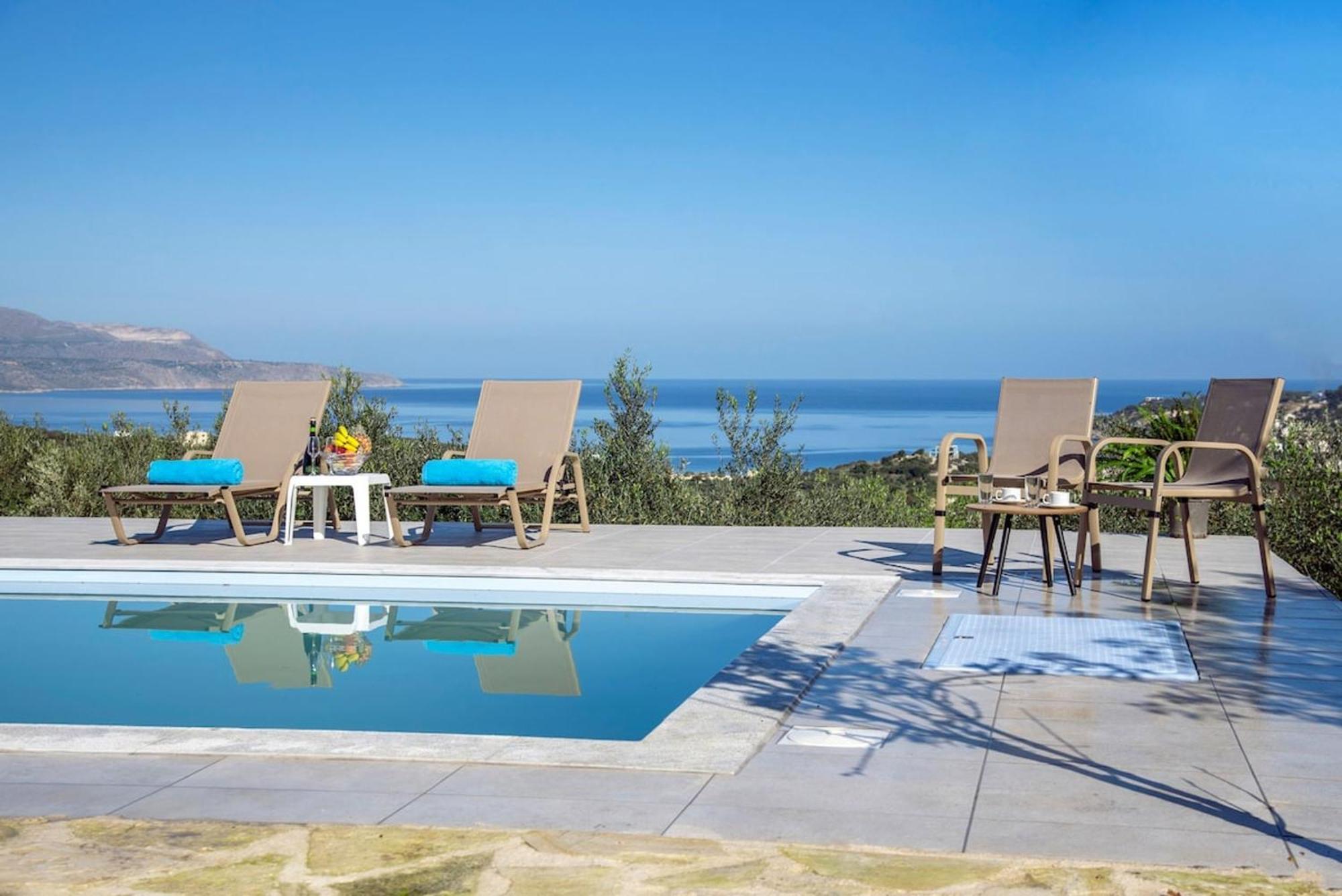 Villa Konstantinos Hilltop Vineyard Escape Almyrida  Bagian luar foto