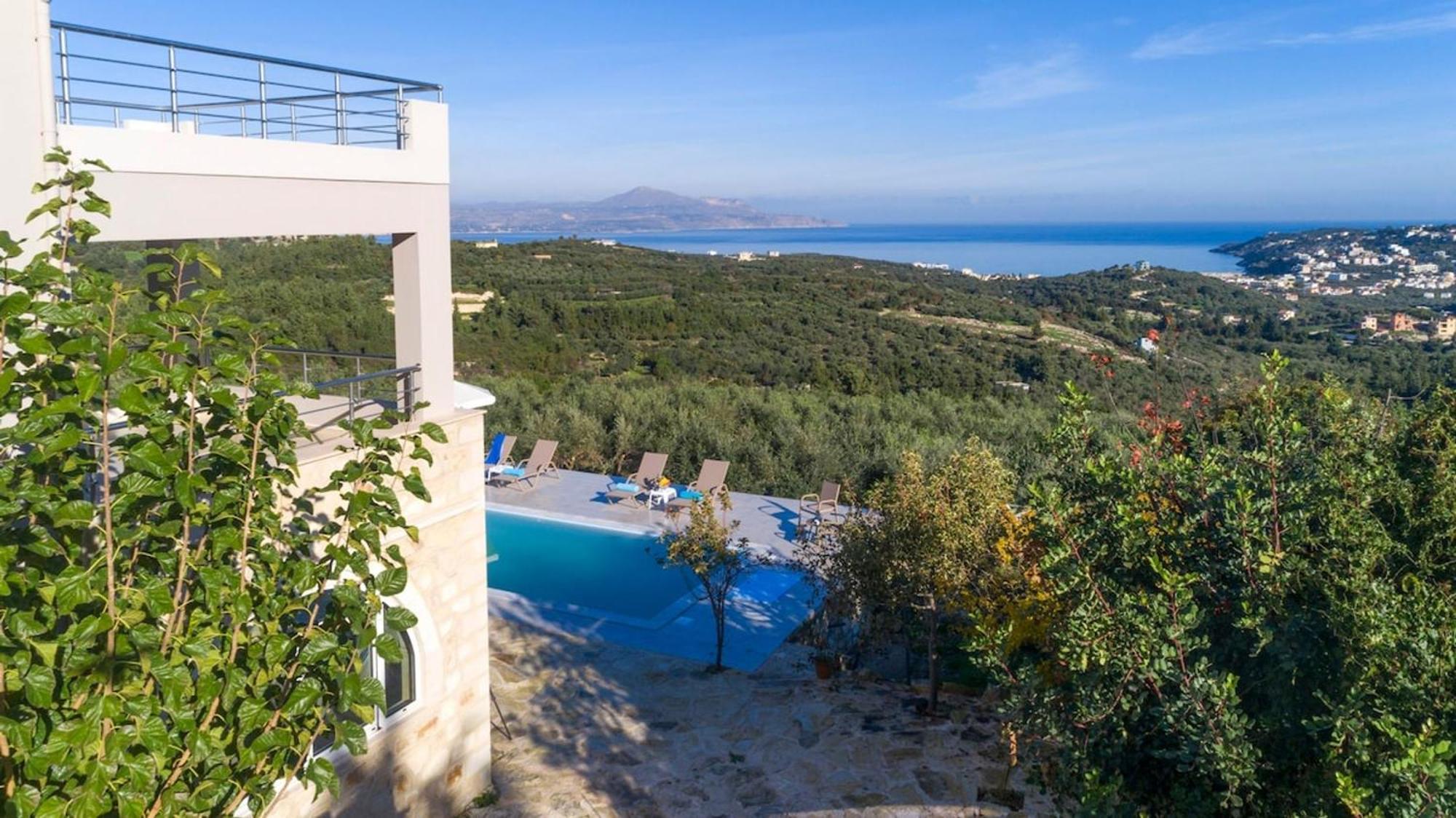 Villa Konstantinos Hilltop Vineyard Escape Almyrida  Bagian luar foto