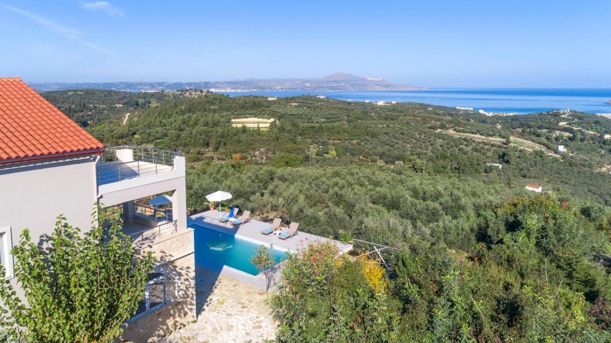 Villa Konstantinos Hilltop Vineyard Escape Almyrida  Bagian luar foto