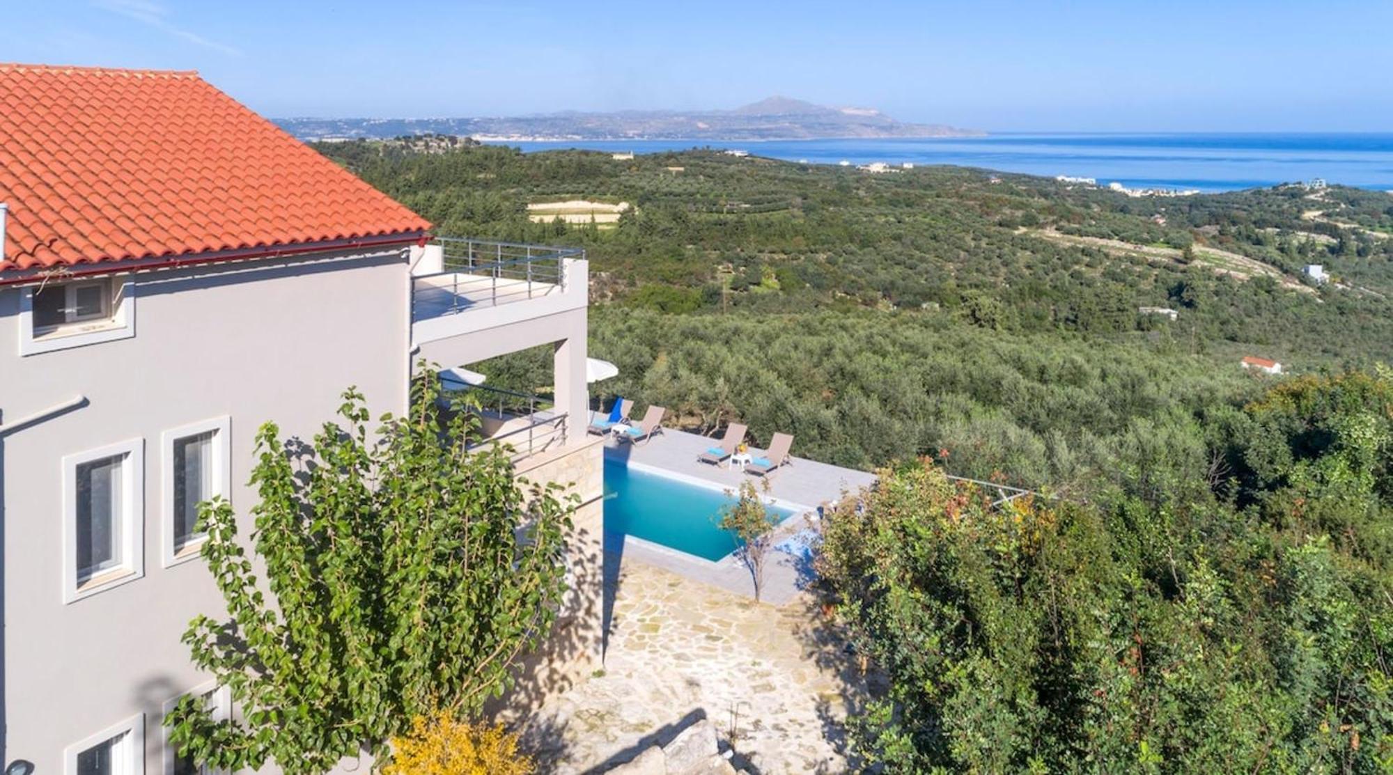 Villa Konstantinos Hilltop Vineyard Escape Almyrida  Bagian luar foto