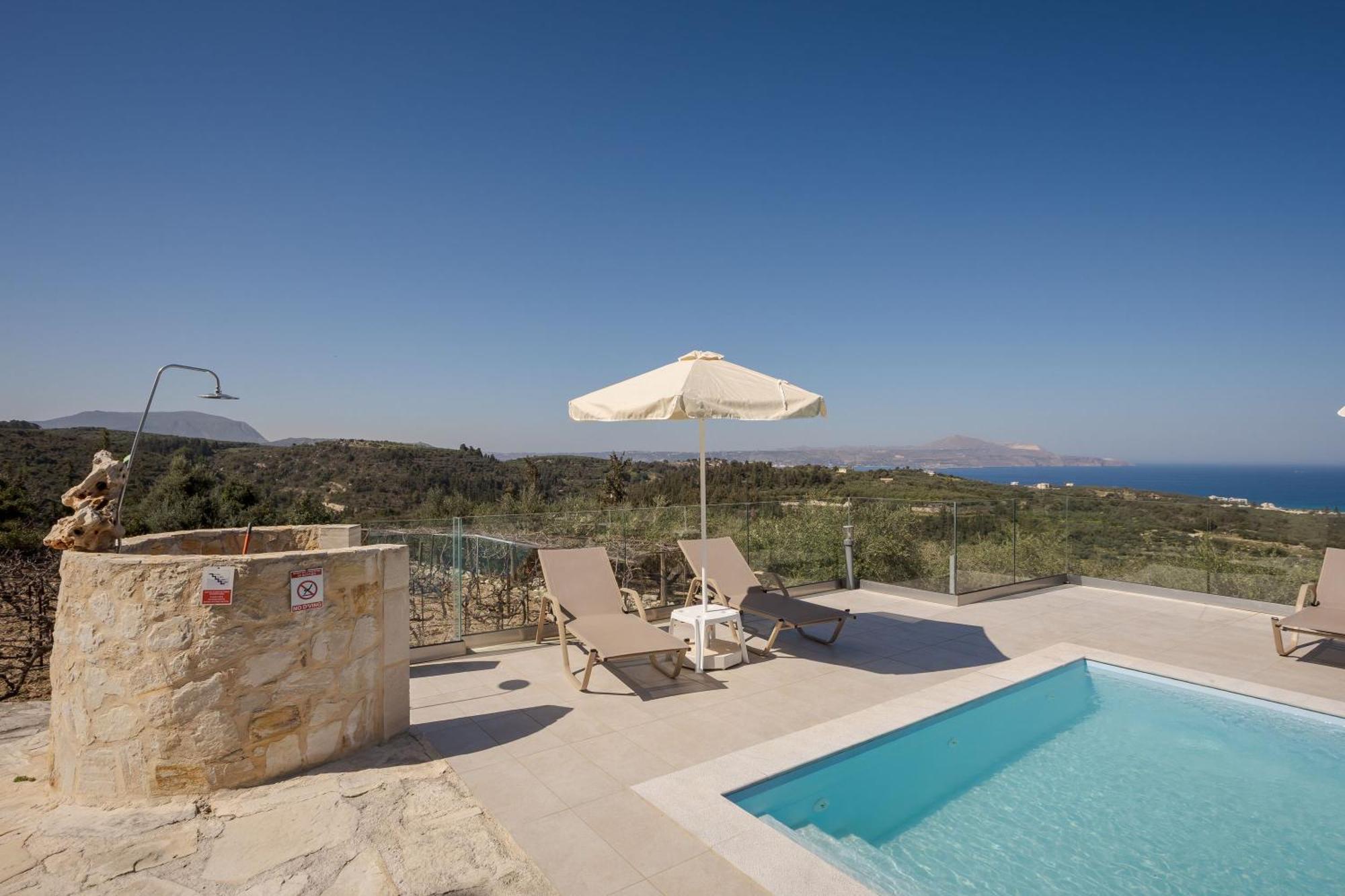 Villa Konstantinos Hilltop Vineyard Escape Almyrida  Bagian luar foto