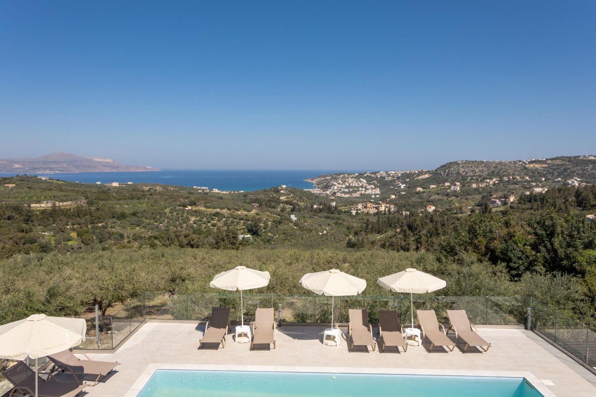 Villa Konstantinos Hilltop Vineyard Escape Almyrida  Bagian luar foto