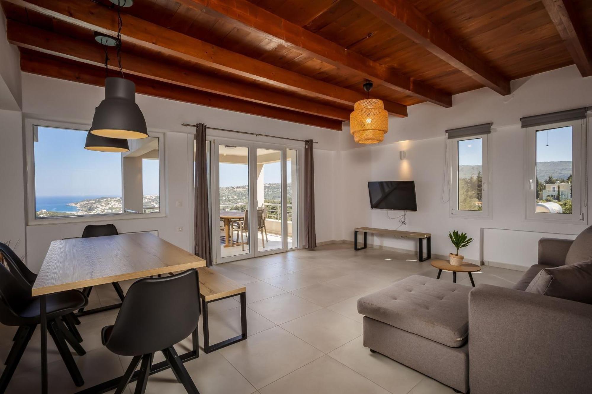 Villa Konstantinos Hilltop Vineyard Escape Almyrida  Bagian luar foto