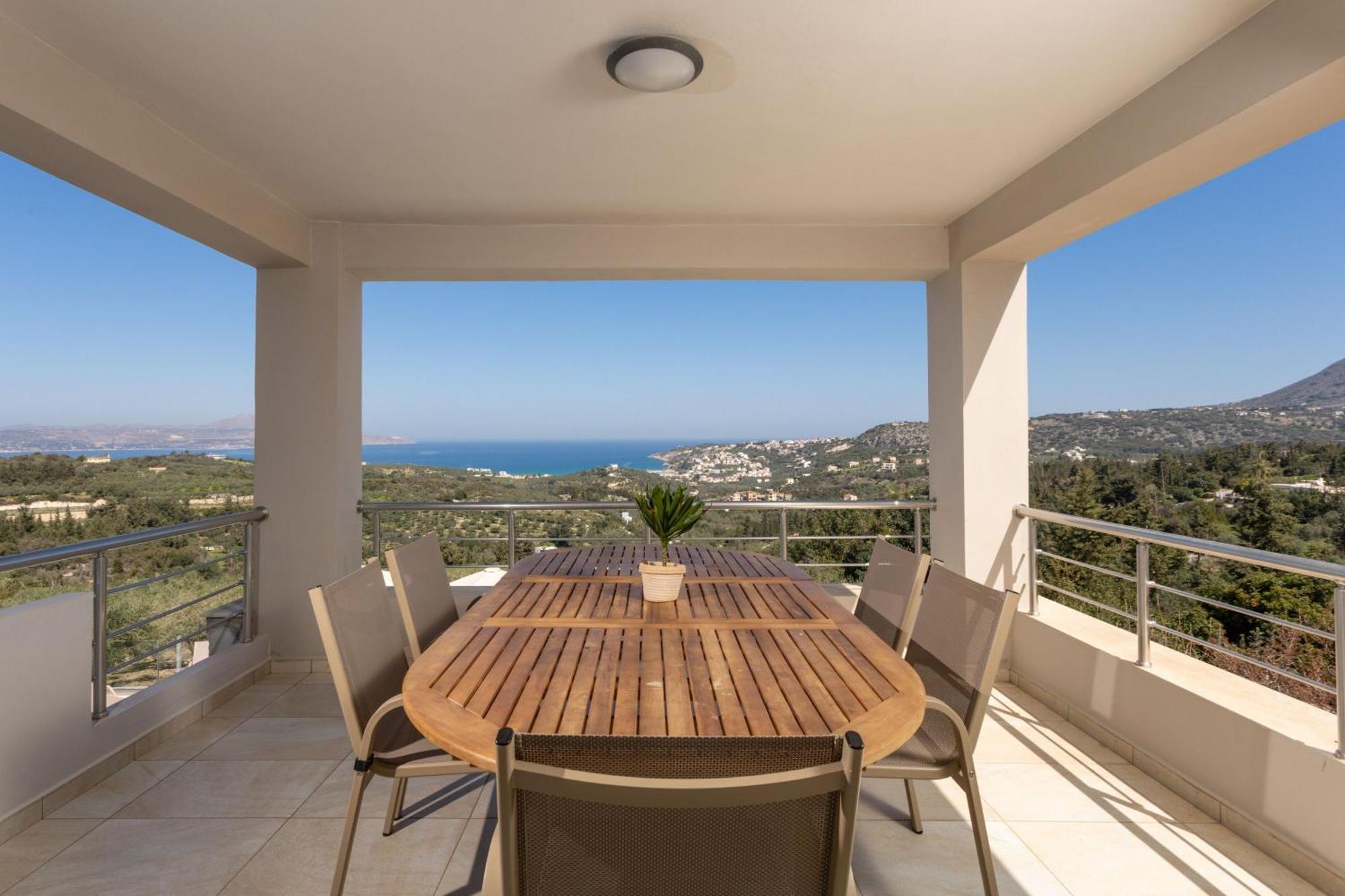 Villa Konstantinos Hilltop Vineyard Escape Almyrida  Bagian luar foto