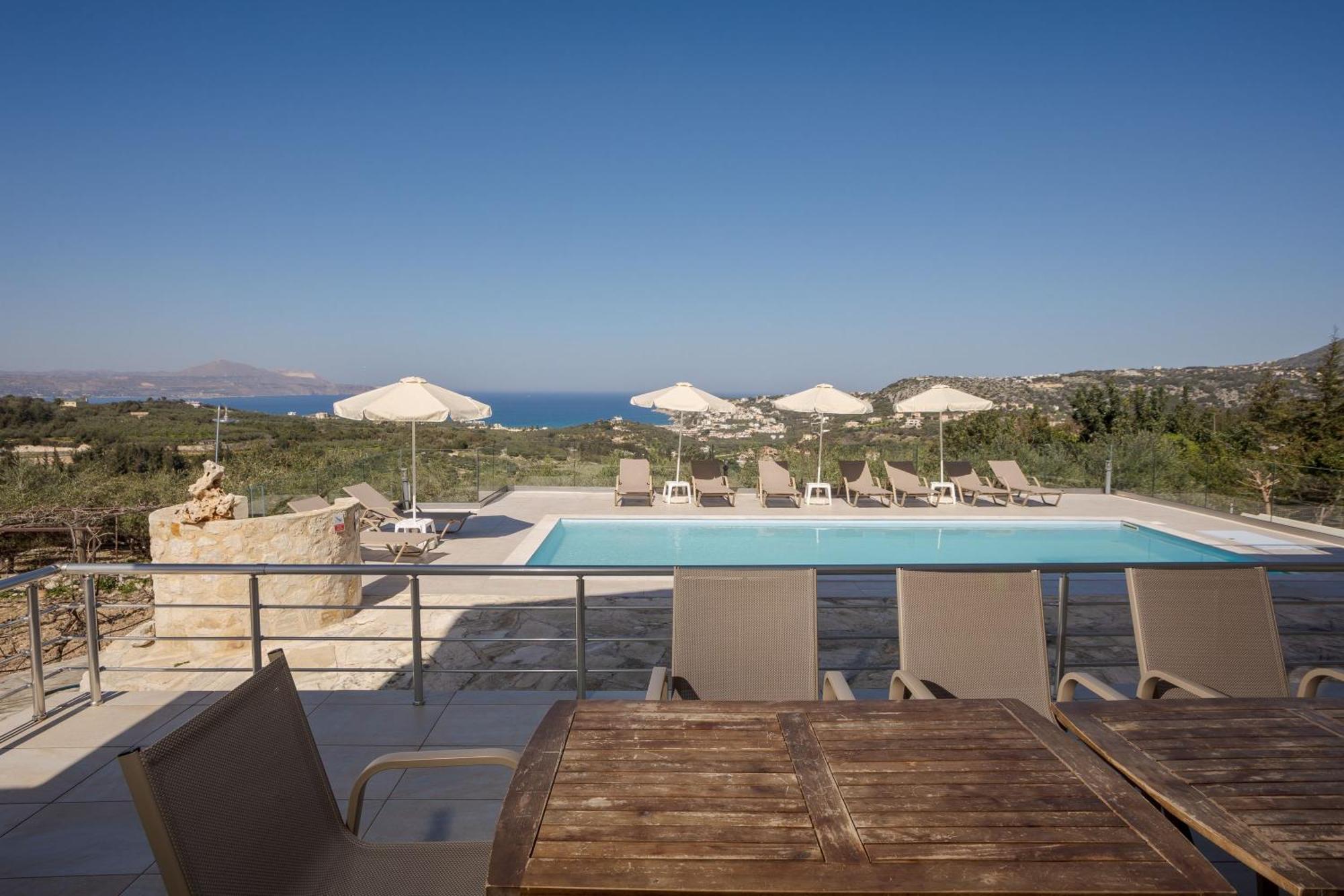 Villa Konstantinos Hilltop Vineyard Escape Almyrida  Bagian luar foto